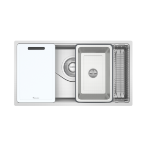 Chậu rửa bát 1 hố chống xước phong cách Nhật Bản Tari 8748SR