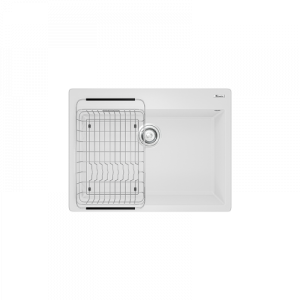 Chậu rửa bát đá Granite Sink Ruvita 680 White Silver