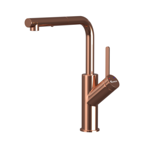vòi rửa bát dây rút nóng lạnh Konox Artan Rose Gold