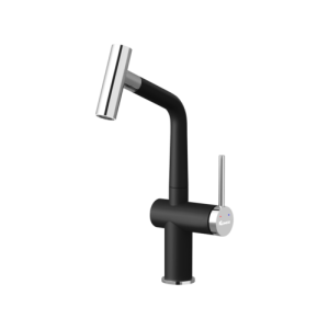 Vòi rửa bát dây rút Konox Volta Black